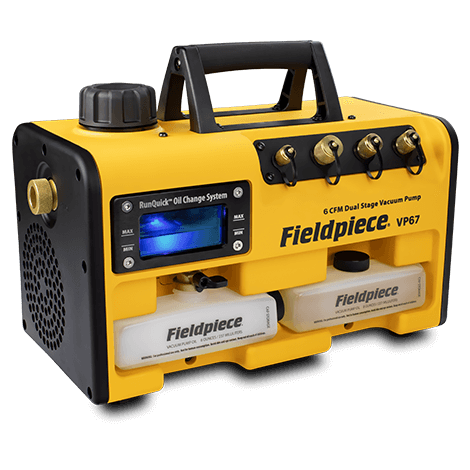 Fieldpiece VP67EU RunQuick 170 l/min (6 CFM) Vakuumpumpe 230 Volt