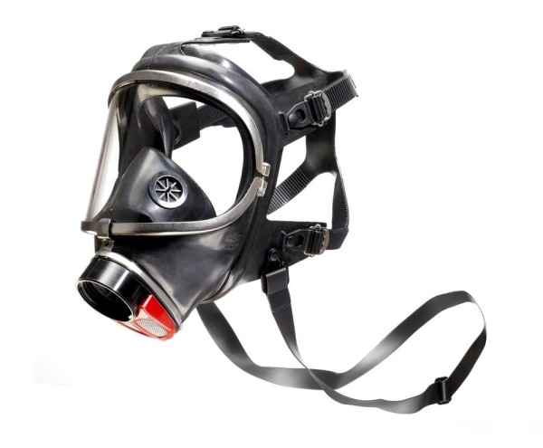 Atemschutz Gummi Maske Dräger Panorama Nova Überdruck M45x3 Gewinde RD 45 