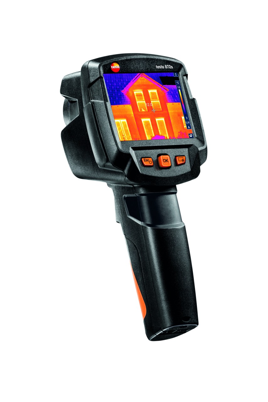 testo 872s Baudiagnose-Set - Wärmebildkamera mit Bluetooth-Feuchtefühler + SMARTPHONEHALTER & BONUS 