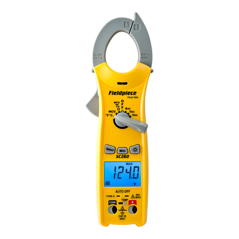 Fieldpiece SC260 Kompaktes Zangenamperemeter mit Echt-Effektivwert-Anzeige